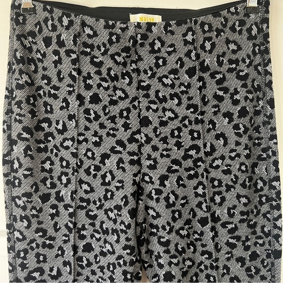Anthropologie Maeve Mollie Kick Flare Gray Leopard Pants - Picture 6 of 14